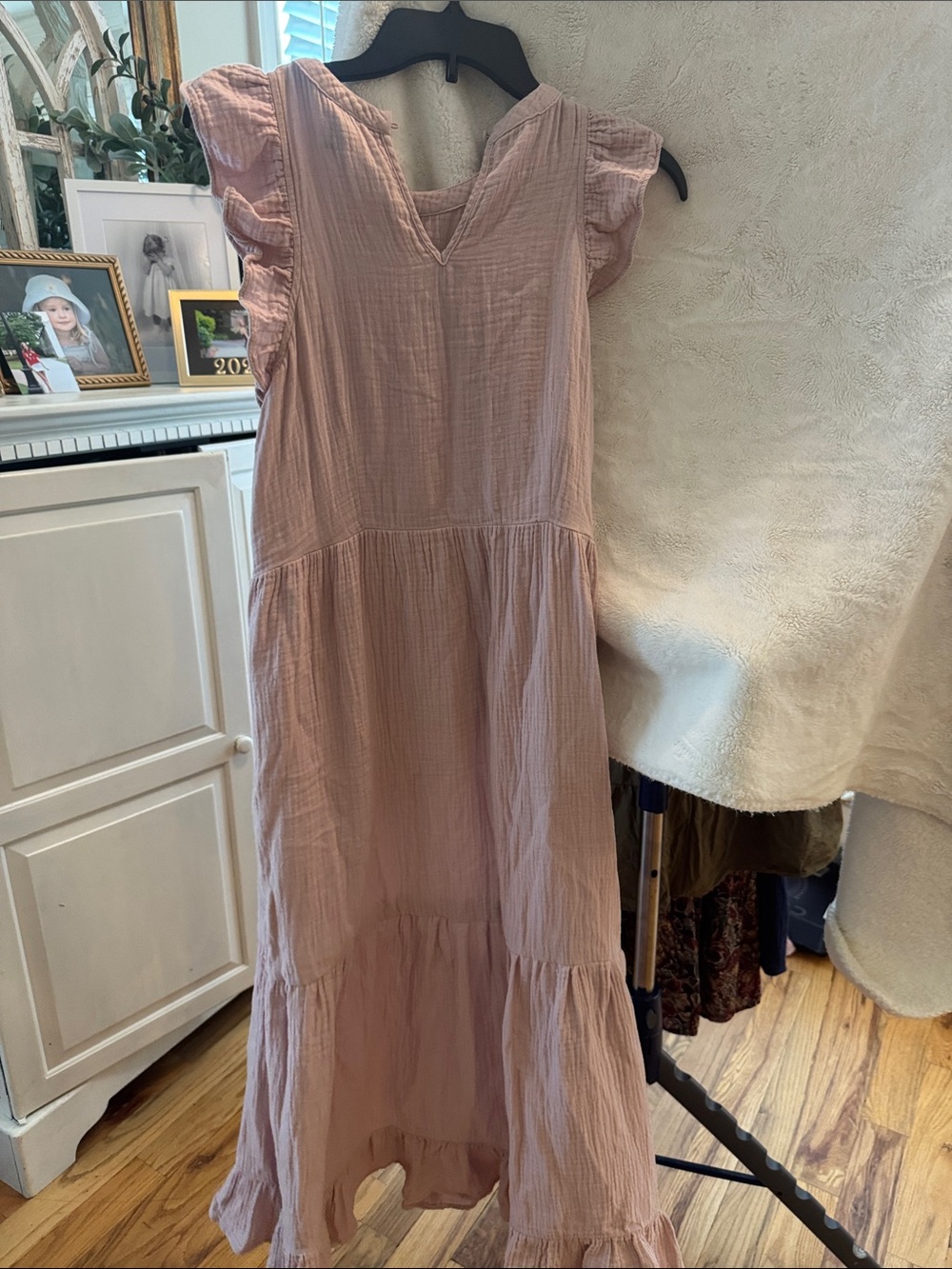 Universal Thread Dusty Pink Ruffle Tiered Maxi Dress - Picture 5 of 6